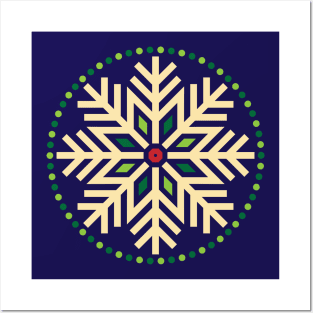Frosty, Fun Holiday Snowflake Posters and Art